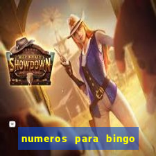 numeros para bingo de 1 a 90